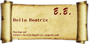 Bolla Beatrix névjegykártya